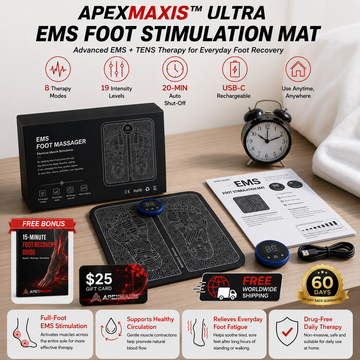 Apexmaxis EMS – Restoring mobility and blood circulation at home